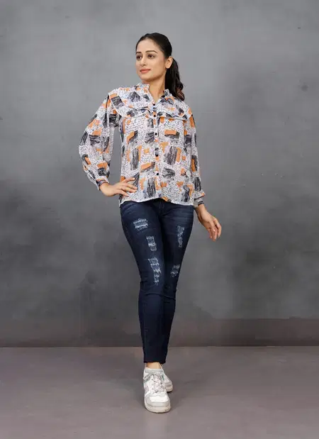 Veronica Vol 1 By Moksh Georgette Printed Online Western Shirt Wholesale